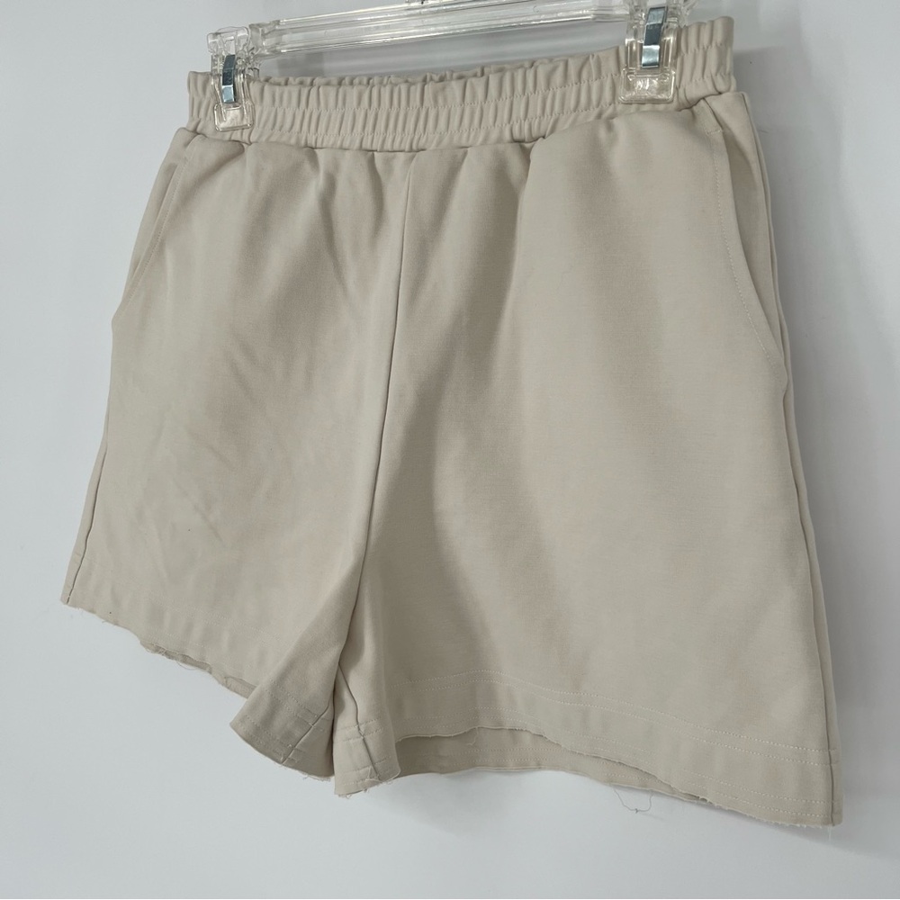Nap Loungewear Casual Cozy Sweat Shorts Cutoff Heavy Elastic Waist‎ Comfy - Picture 4 of 13